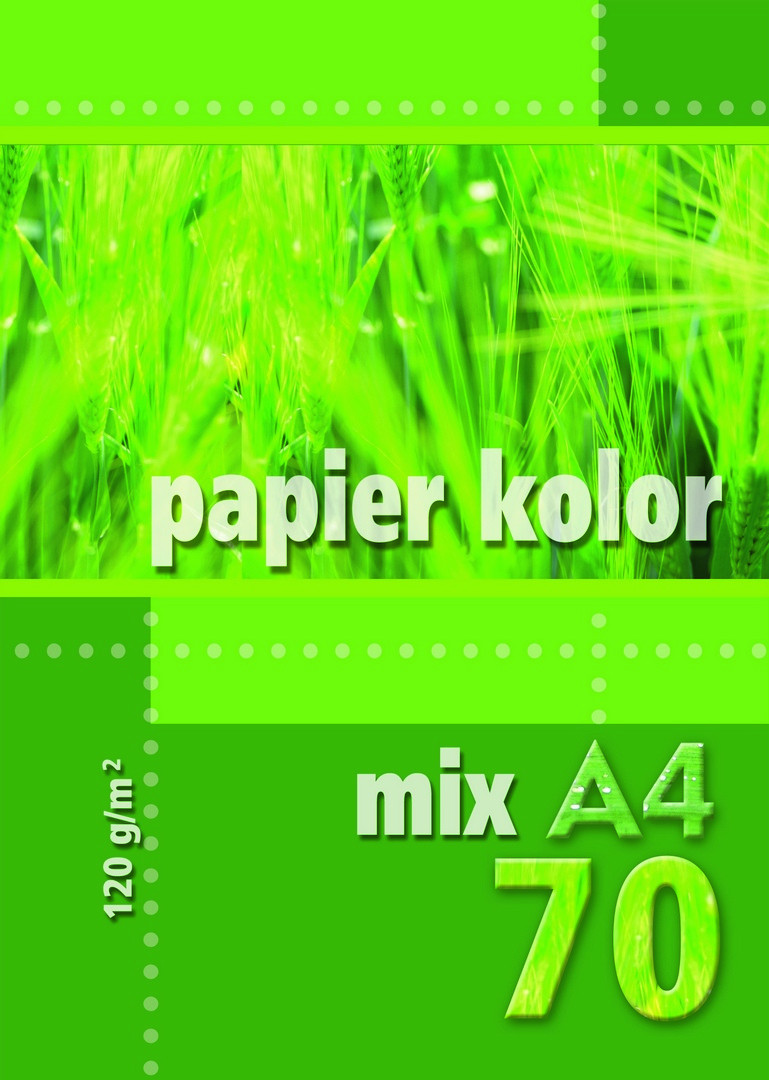 Papier ksero A4 120g 70ark. mix kolorów